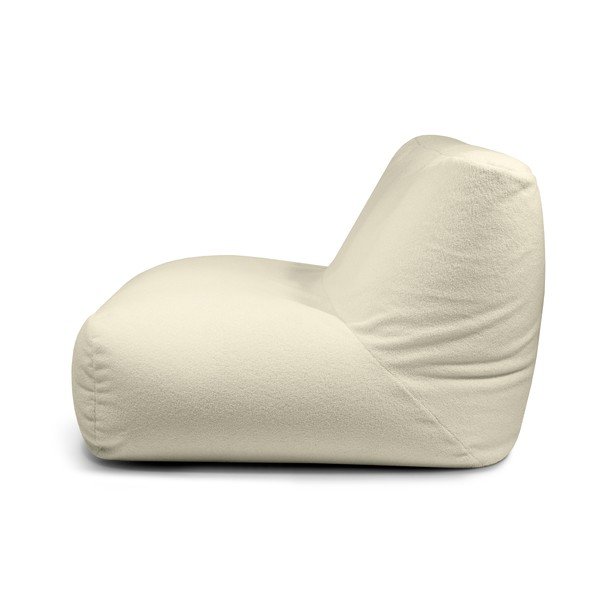 Puof a sacco color crema con rivestimento in bouclé Sofa Tube – SLOWDOWN-image-3