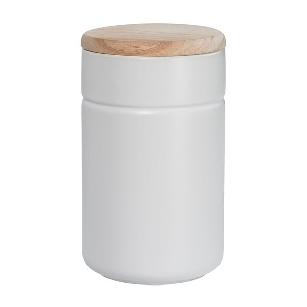 Vaso in porcellana bianca con coperchio in legno Tinta, 900 ml - Maxwell & Williams