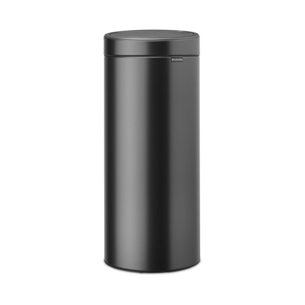 Bidone per rifiuti in acciaio grigio scuro touch 30 l Touch Bin - Brabantia