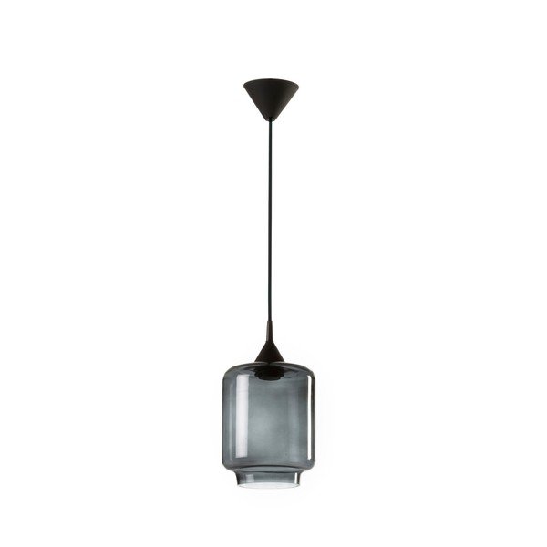 Lampada a sospensione nera con paralume in vetro Tierra Bella Ambar, ø 20 cm Santori - Velvet Atelier