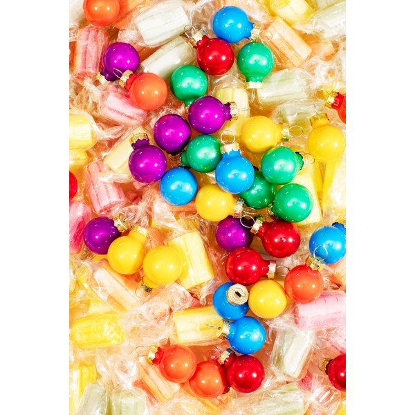 Set di palline di Natale in vetro fatte a mano 36 pz ø 2 cm Rainbow – Sass & Belle-image-1