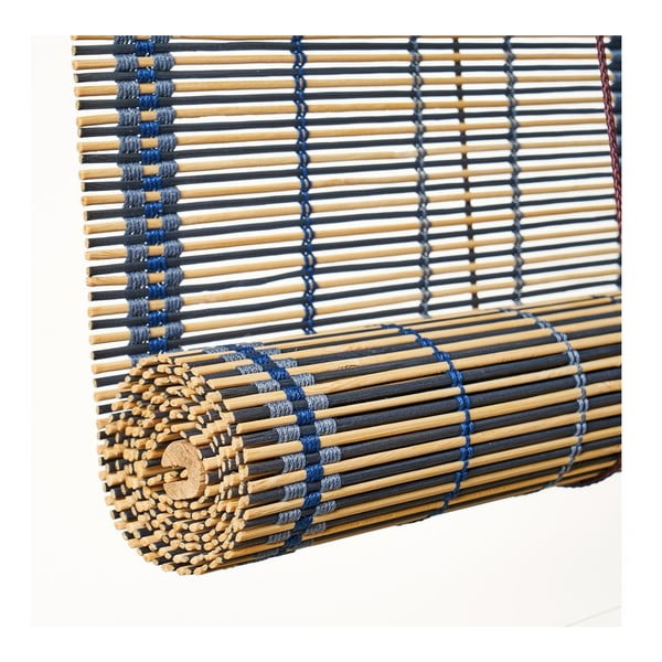 Tenda a rullo in bambù blu-marrone 90x180 cm Natural Life - Casa Selección-image-2