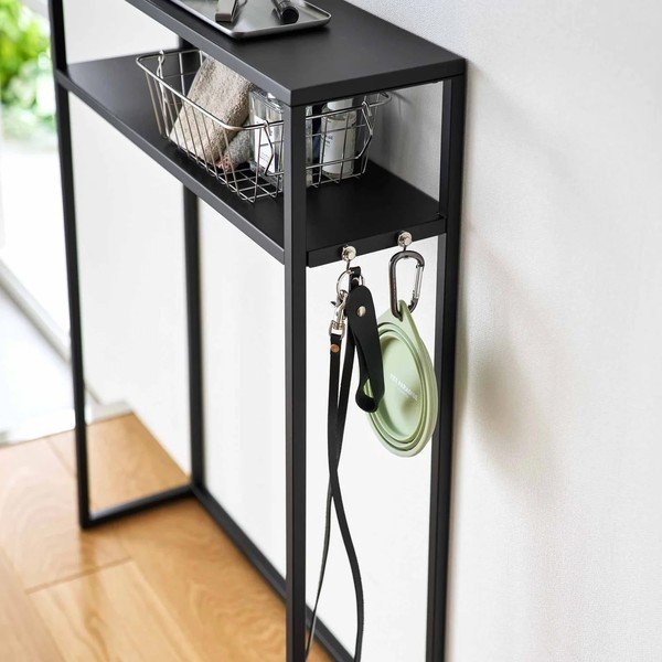 Tavolo consolle nero in metallo 18x60 cm Tower – YAMAZAKI-image-4