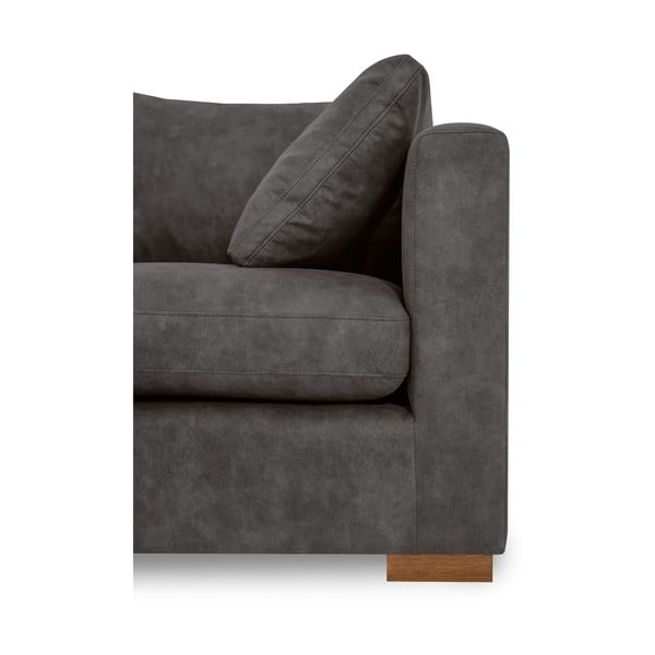 Divano angolare antracite in similpelle (angolo sinistro) Hamburg - Scandic-image-4