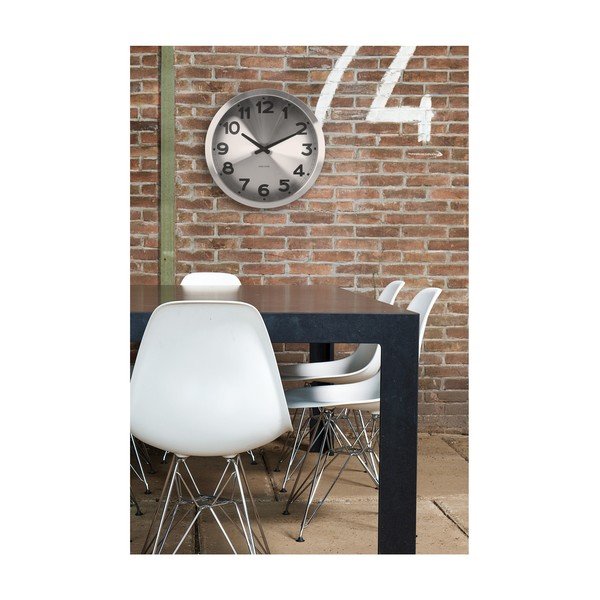 Hodiny Present Time Silver Numbers-image-1