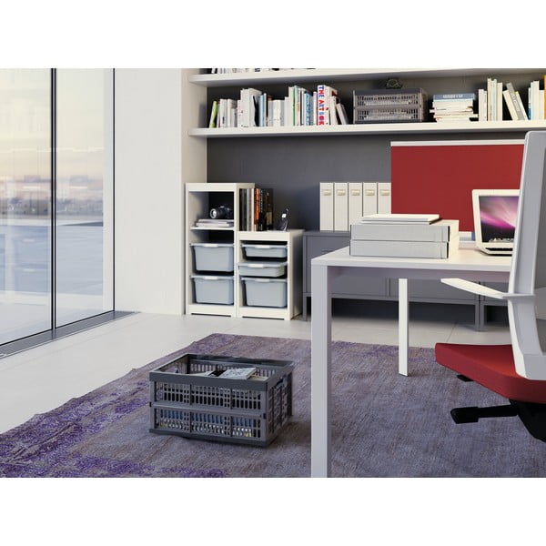 Scatola grigia in plastica 47,5x34,5x23,5 cm Folding Crate – KIS-image-1