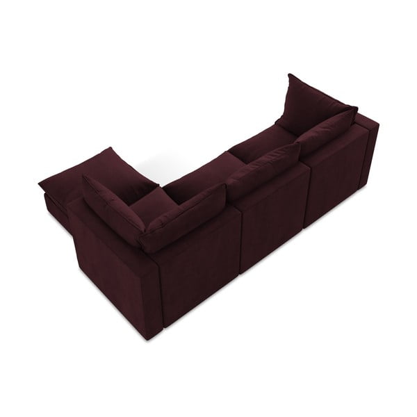 Divano angolare burgundy (con penisola a destra/con chaise lounge) Manao – Makamii-image-3