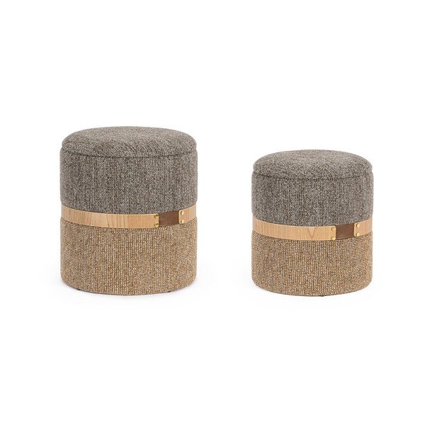 Poggiapiedi grigio/marrone Talya – Bizzotto