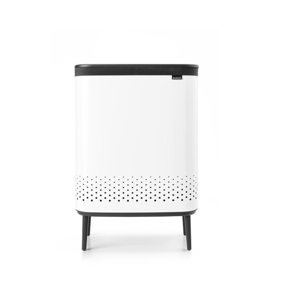 Cesto portabiancheria in metallo bianco 90 l Bo Hi - Brabantia-image-4