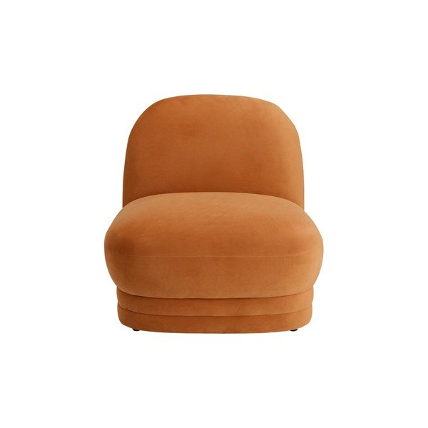 Poltrona arancione con rivestimento in velluto Cocos – Ellos Home-image-2