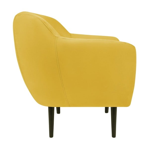 Poltrona in velluto giallo Toscane - Mazzini Sofas-image-3
