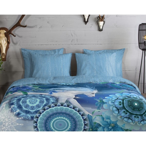 Biancheria da letto blu in flanella per letto singolo 140x200 cm Lumi – HIP-image-2