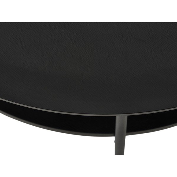 Tavolino da salotto rotondo nero ø 80 cm Pensacola – Unique Furniture-image-4