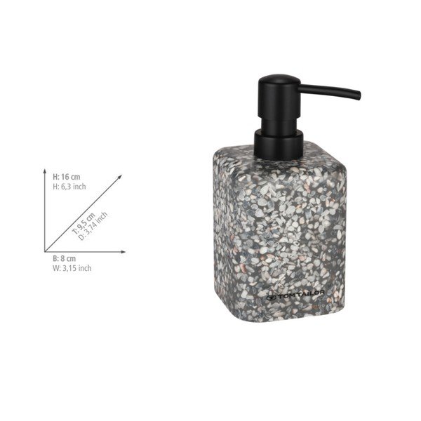 Dispenser per sapone in poliresina grigio 270 ml Tom Tailor T-Terrazzo – Wenko-image-4
