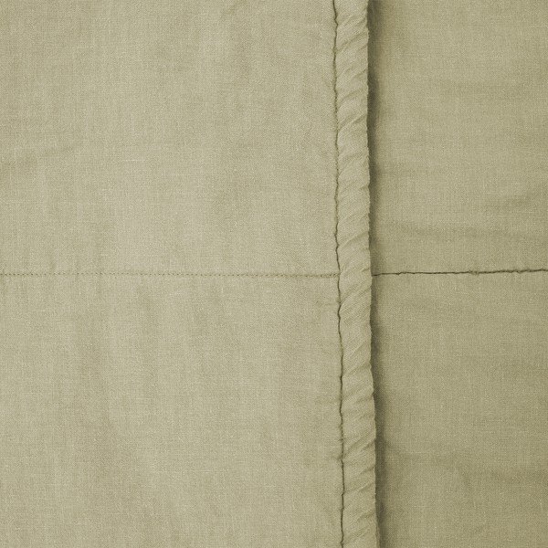 Coperta di lino verde per bambini Naturel, 100 x 140 cm Sage - Linen Tales-image-1