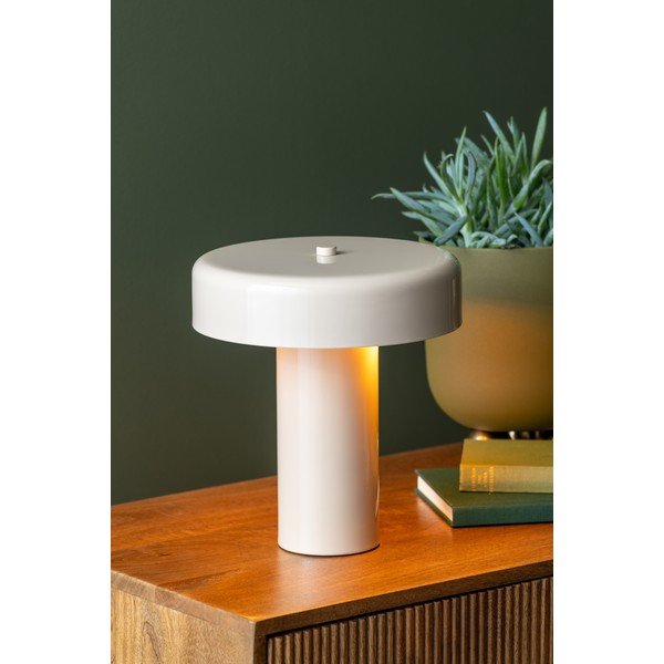 Lampada da tavolo beige in metallo (altezza totale 26 cm) Riqueza Palo – Leitmotiv-image-1