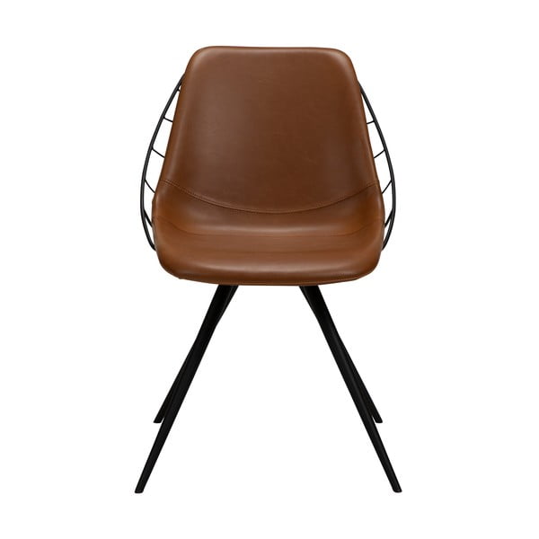 Sedia da pranzo in similpelle marrone Sway - DAN-FORM Denmark-image-1