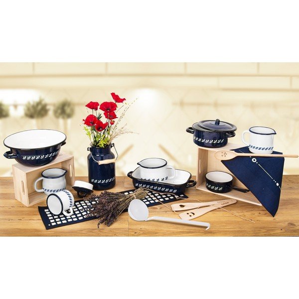 Pentola in smalto blu , 0,6 l - Orion-image-1