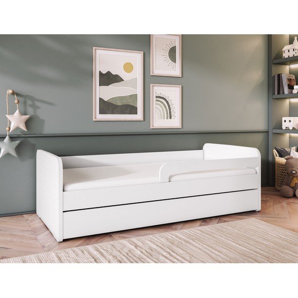 Letto da bambini bianco con materasso e rete inclusi 80x160 cm Duuli – ELTAP-image-1