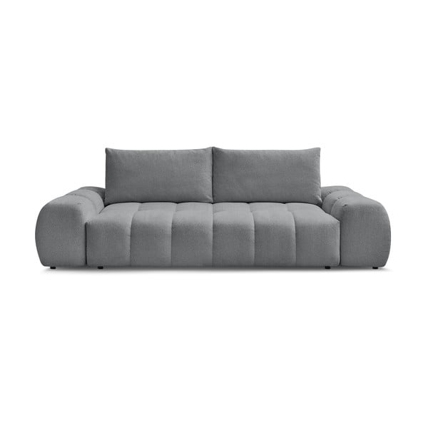 Divano grigio scuro allungabile e con contenitore rivestito in ciniglia 278 cm Everest – Bobochic Paris