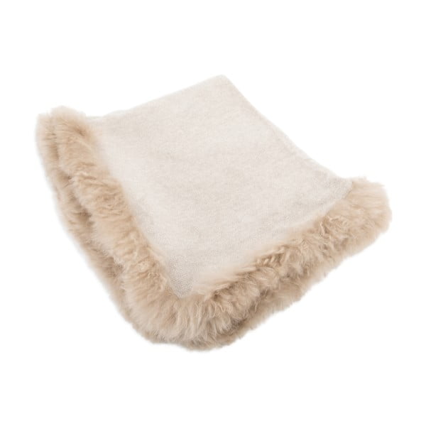 Coperta di lana e pelliccia 140x180 cm - Native Natural-image-2