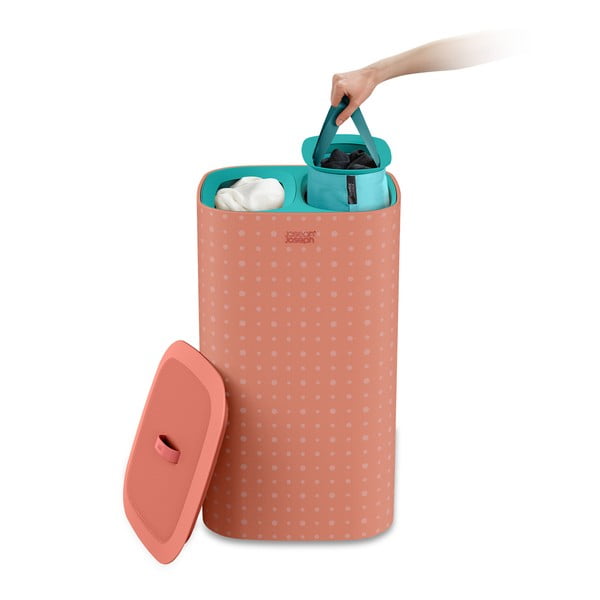 Cesto portabiancheria in tessuto rosa 60 l Tota Pop - Joseph Joseph-image-3