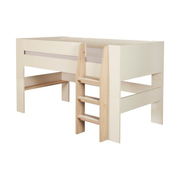 Letto da bambini rialzato beige rete non inclusa 90x200 cm Loft – Roba