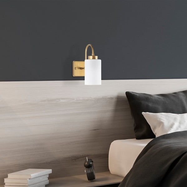 Lampada da parete bianca/dorata ø 10 cm Duzsuz – Opviq lights-image-3