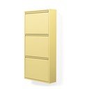 Scarpiera giallo chiaro in acciaio con ante ribaltabili/da parete 50x103x15 cm Billy – Spinder Design