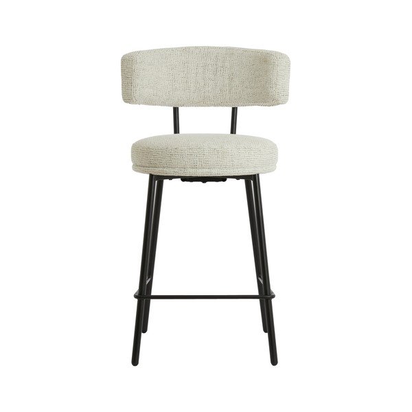 Sgabello da bar color crema imbottito Harvie – Light & Living-image-1