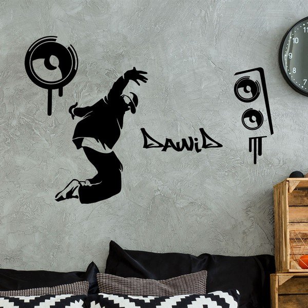 Adesivo da parete con nome Hip Hop - Ambiance-image-2