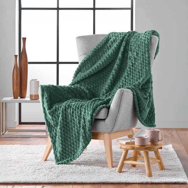 Coperta verde in microflanella 125x150 cm Mini Frosty – douceur d'intérieur-image-2