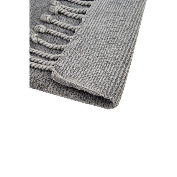 Tappeto da bagno in cotone grigio, 70 x 110 cm Paloma - Foutastic-image-2