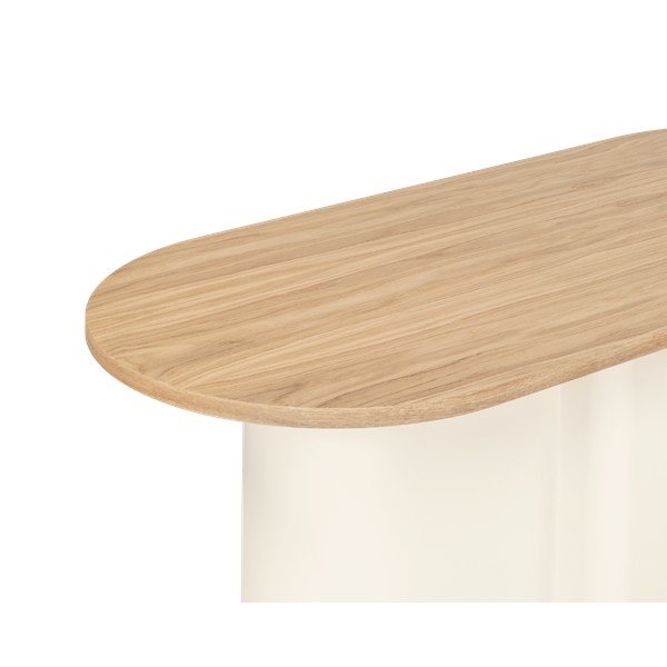 Tavolino da salotto beige con piano effetto rovere 50x115 cm Looi – noo.ma-image-2