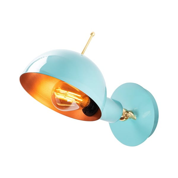 Lampada da parete in azzurro e bronzo ø 15 cm Sivani - Opviq lights