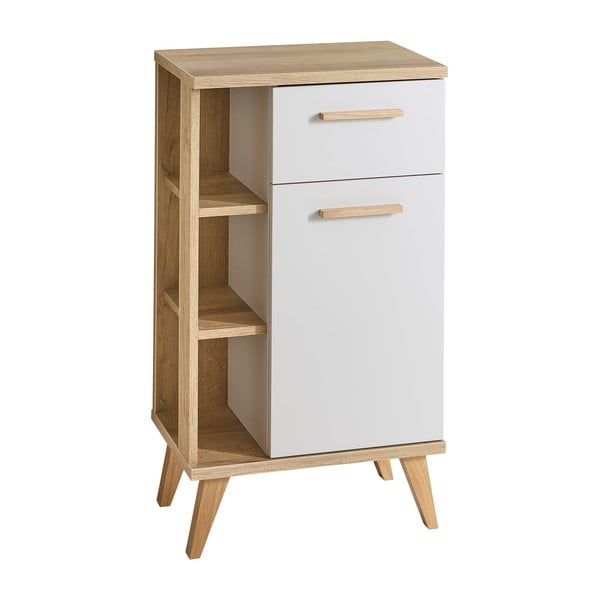 Mobile per bagno color crema e naturale con effetto rovere basso 50,5x89,5 cm Quickset 966 – Pelipal