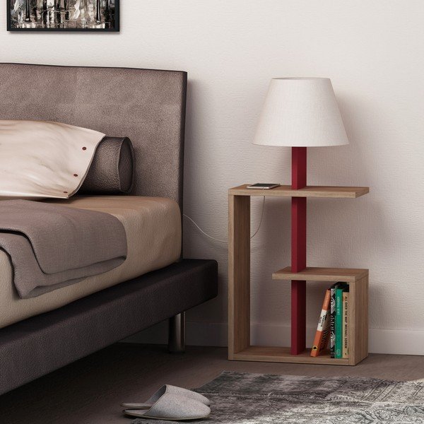 Lampada a stelo rosso scuro Saly - Homitis-image-3
