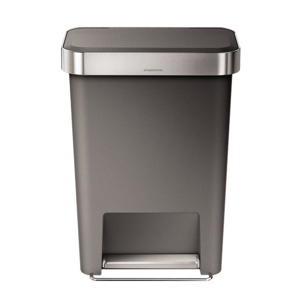 Pedálový koš na odpadky Pocket, 45 l šedý