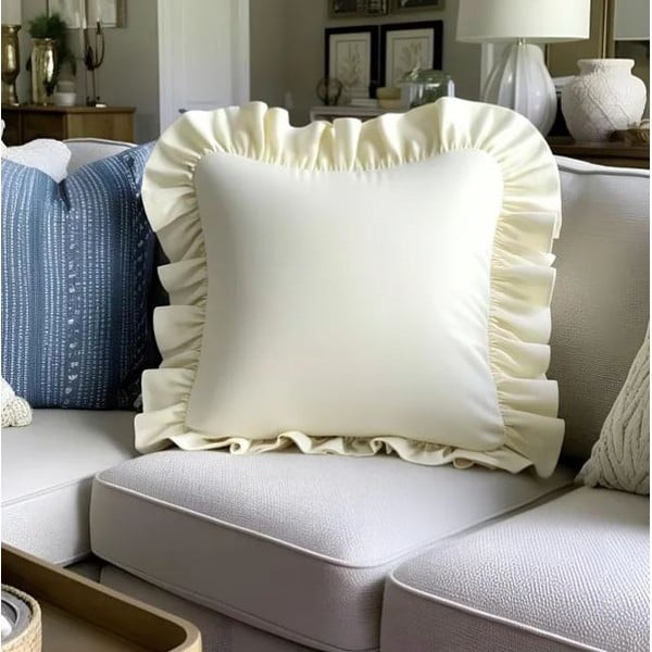Federa decorativa in misto cotone 40x40 cm Ruffled – Mila Home-image-1
