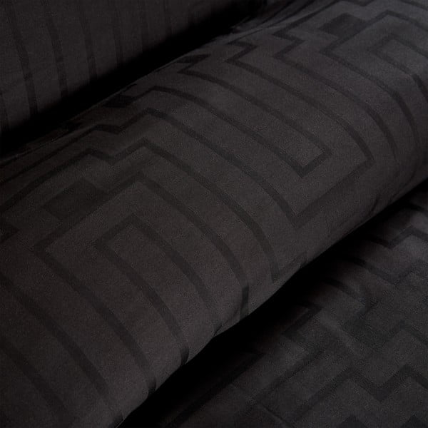 Lenzuolo matrimoniale in cotone sateen nero 200x200 cm - Bianca-image-3