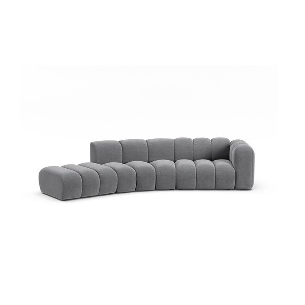 Divano angolare in grigio chiaro (con penisola a destra) Lupine – Micadoni Home