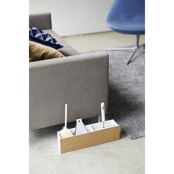 Organizer bianco/di colore naturale in metallo per cancelleria Rin – YAMAZAKI-image-2