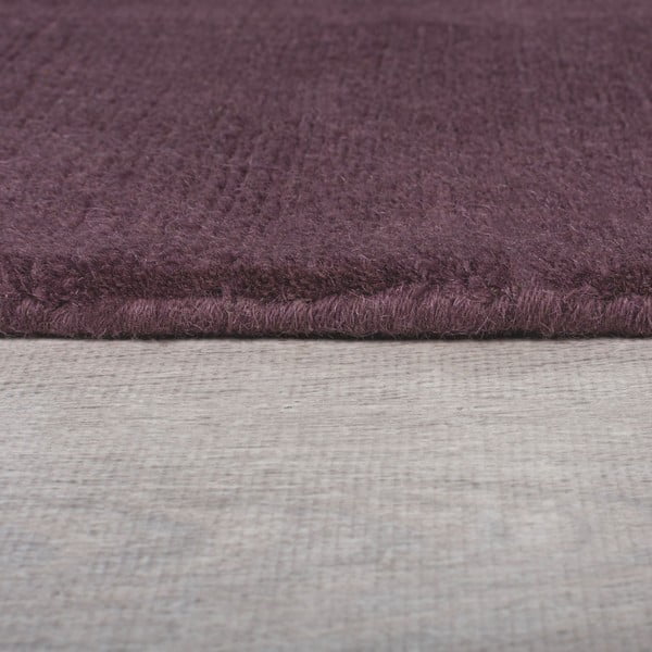 Tappeto di lana viola scuro tessuto a mano 160x230 cm Border - Flair Rugs-image-4