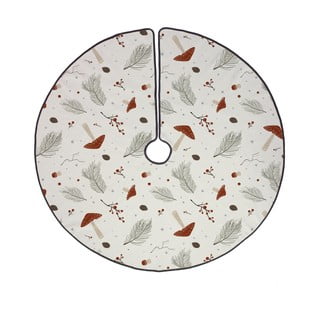 Tappeto per albero di Natale rotondo bianco in cotone a tema Natale lavabile ø 133 cm Toadstool – Butter Kings