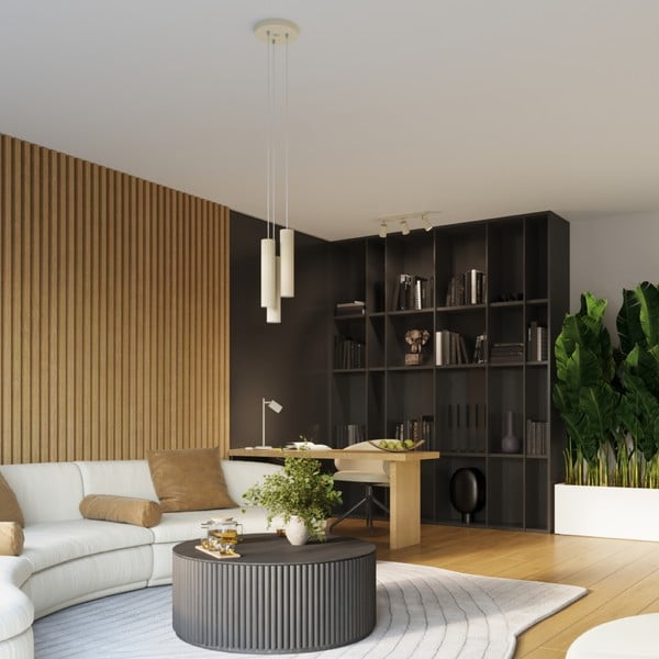 Lampadario color crema ø 19,5 cm Gleam – Sollux-image-1