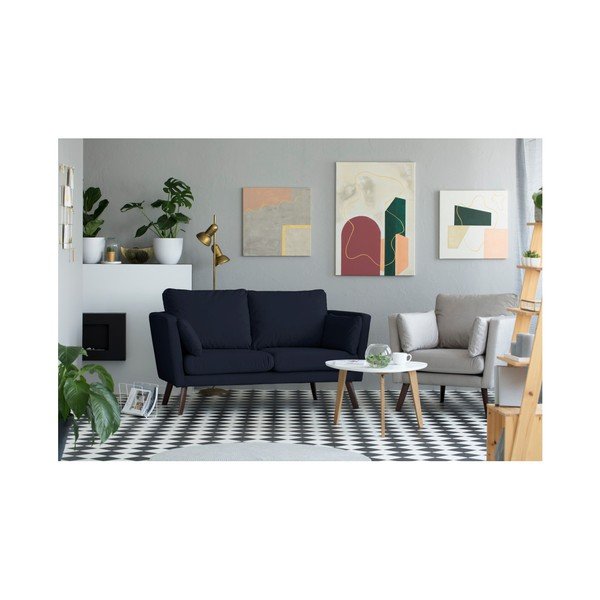 Divano a 2 posti blu scuro Elena - Mazzini Sofas-image-3