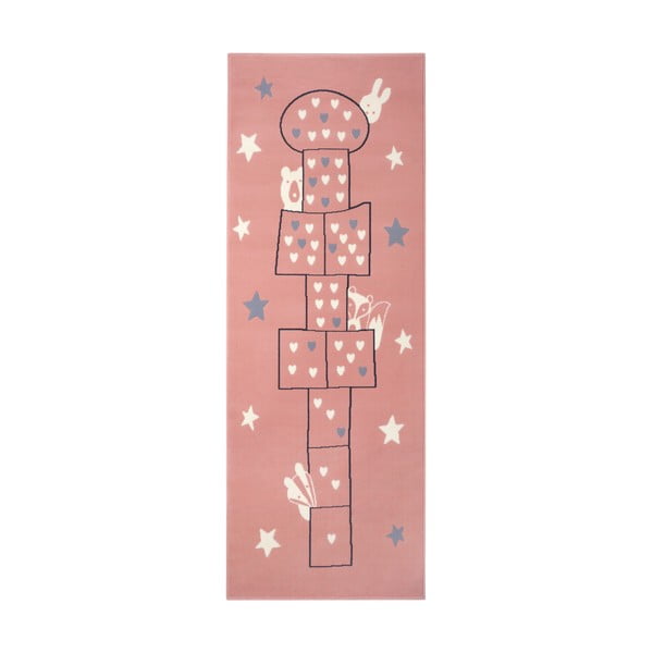 Tappeto rosa per bambini Adventures , 100 x 250 cm Jump - Hanse Home