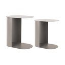 Set di tavolini in metallo 2 pz 30x45 cm Riqueza Oval – Leitmotiv