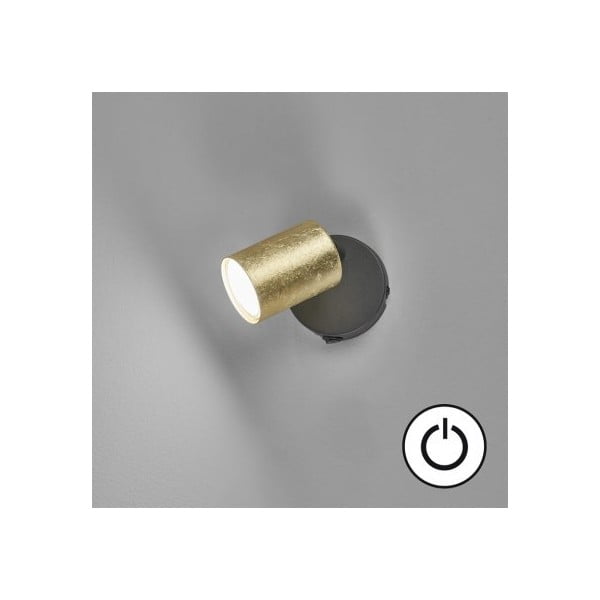 Lampada da parete in nero e oro ø 8 cm Vano - Fischer & Honsel-image-1
