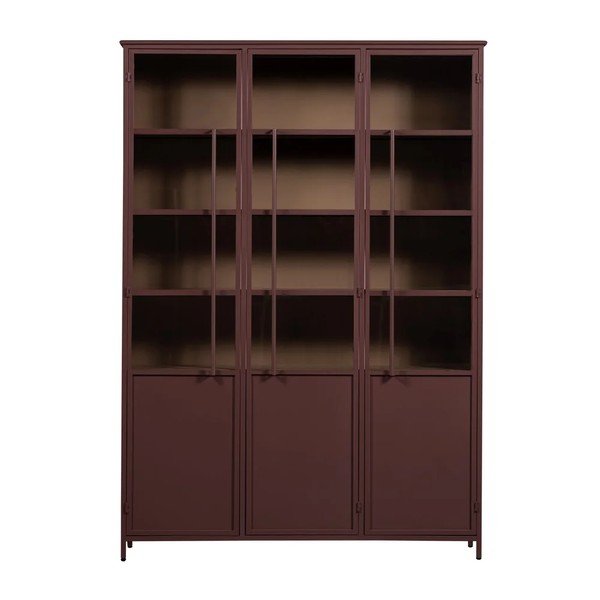 Vetrina burgundy in metallo 140x200x42 cm Exhibit – WOOOD